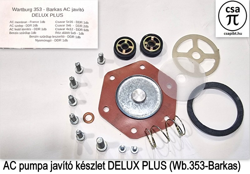 AC pumpa javító készlet Delux Plus (WB353-Barkas)